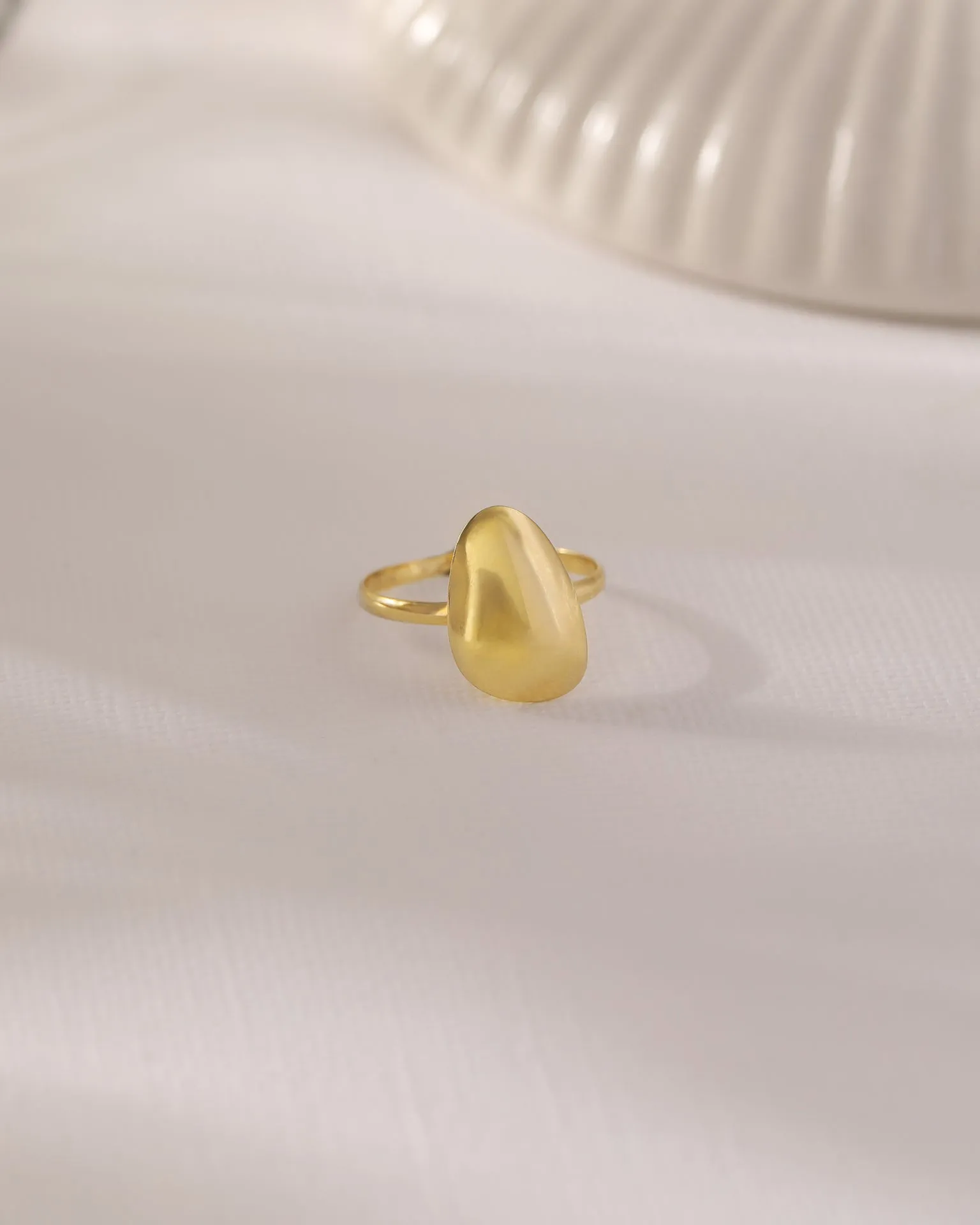 Gold Pebble Ring
