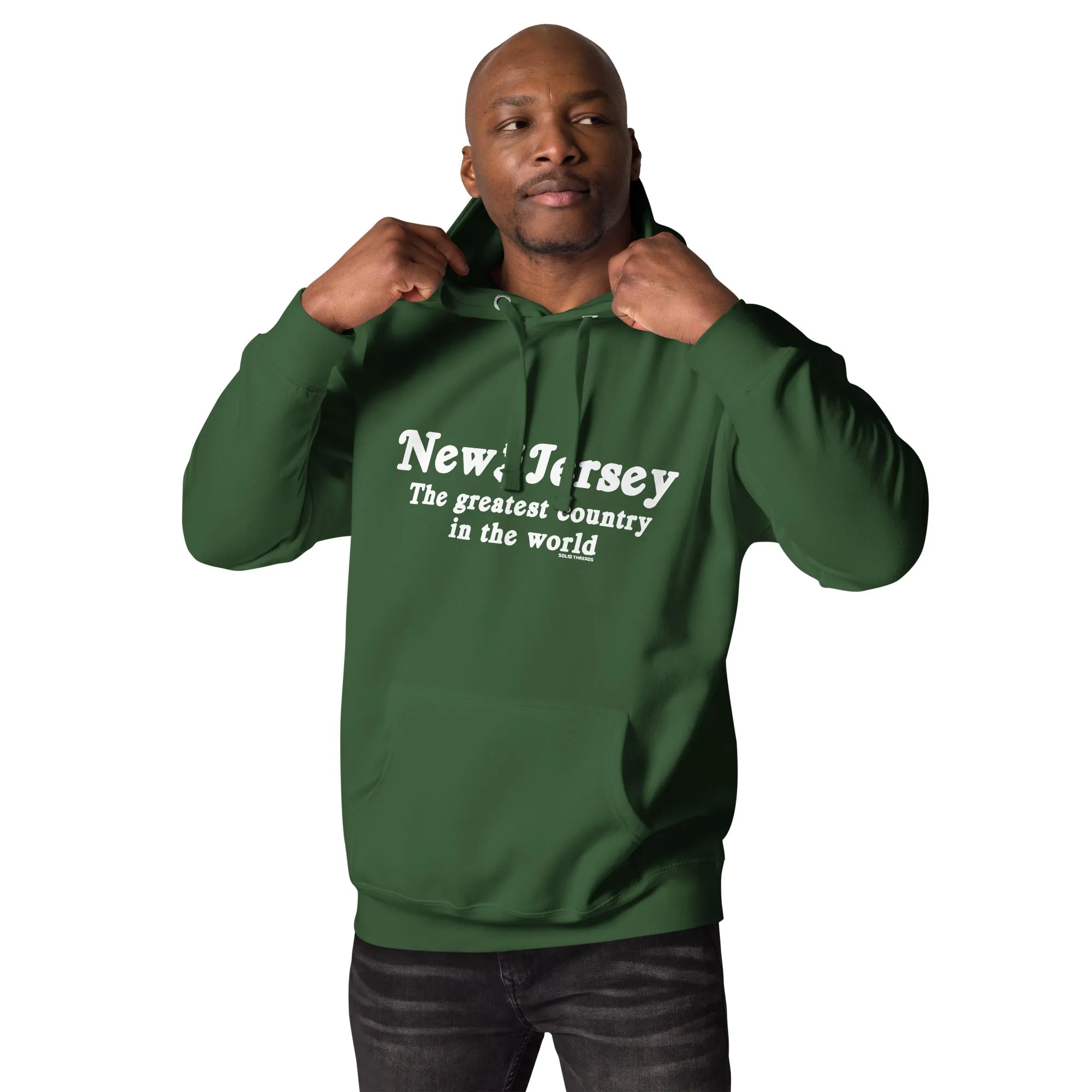 New Jersey The Greatest Country In The World Classic Fleece Pullover Hoodie